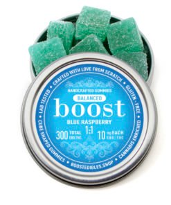 Boost 1:1 (CBD:THC) Blue Raspberry Gummies